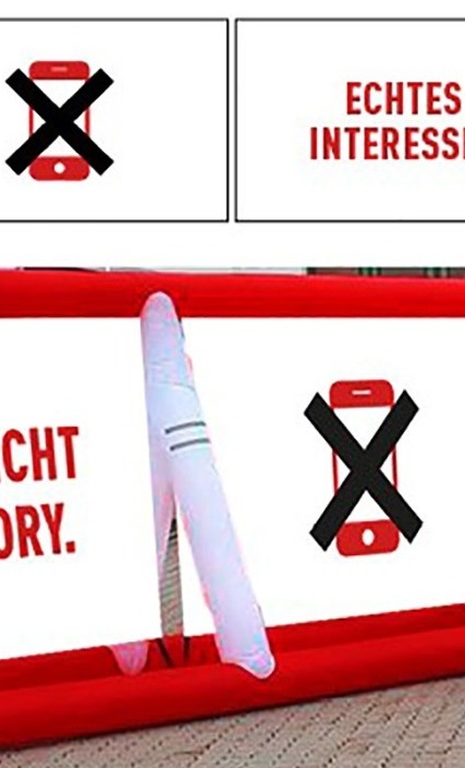 "Das ist nicht Deine Story" - Sichtschutzwand
