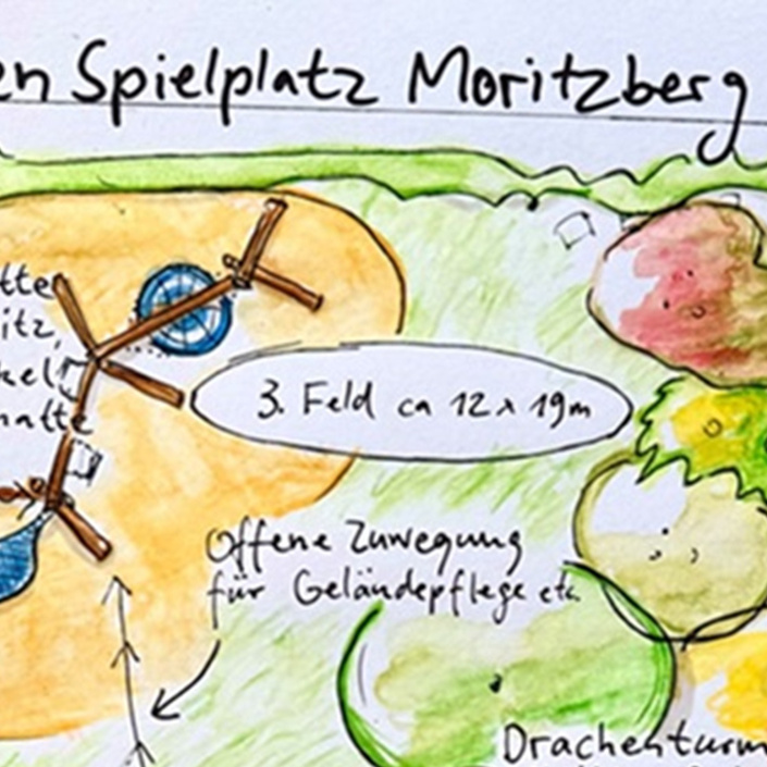 Erneuerung vom Drachenspielplatz in Moritzberg