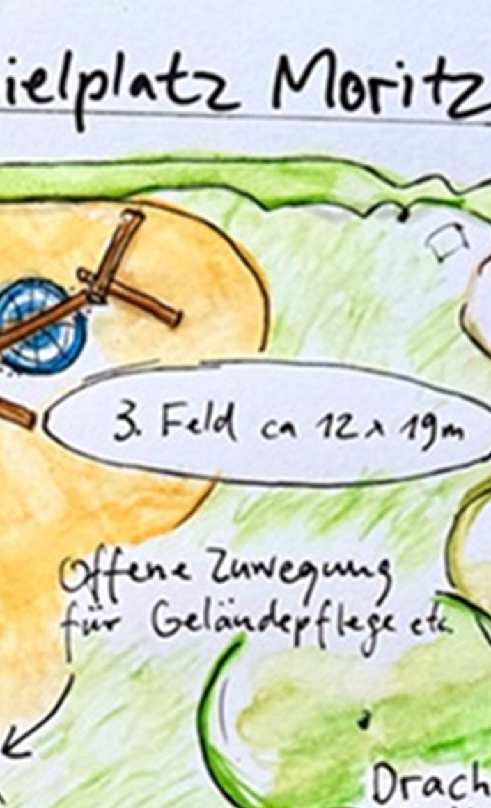 Erneuerung vom Drachenspielplatz in Moritzberg