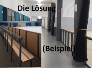 40 Sitzgelegenheiten neue Turnhalle