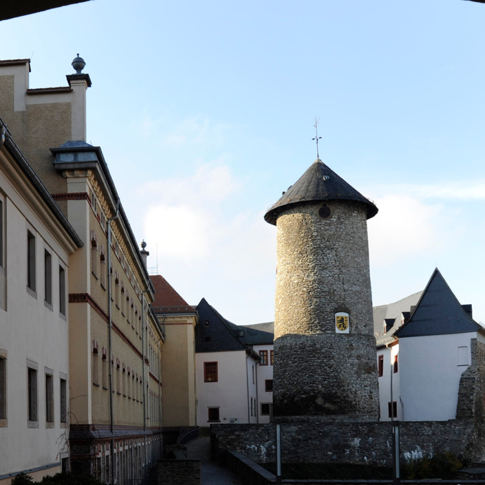 Bergfried von Schloß Voigtsberg