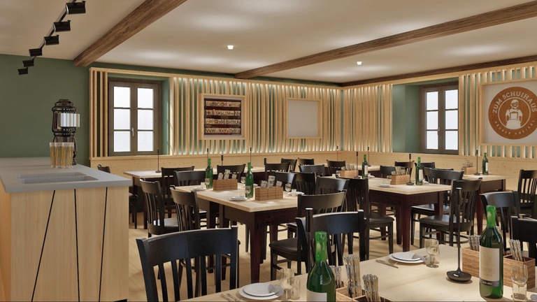 Renovierung der großen Gaststube des Schuihaus Unterweikertshofen