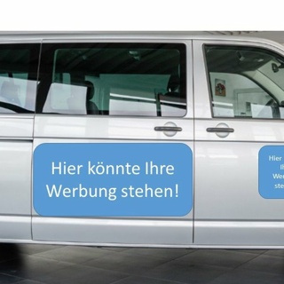 1000,00 € - Extra große Werbefläche  auf dem 9-Sitzer Bus