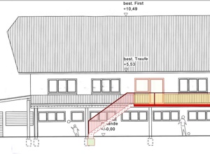 Terrasse am Sportgelände der Sportfreunde Obersimonswald