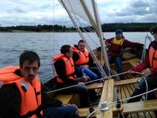 Eine Fahrt mit unserem Segelkutter auf dem Berzdorfer See