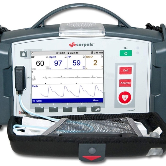 Defibrillator mit zusätzlicher EKG-Funktion HvO Aufseß – BRK