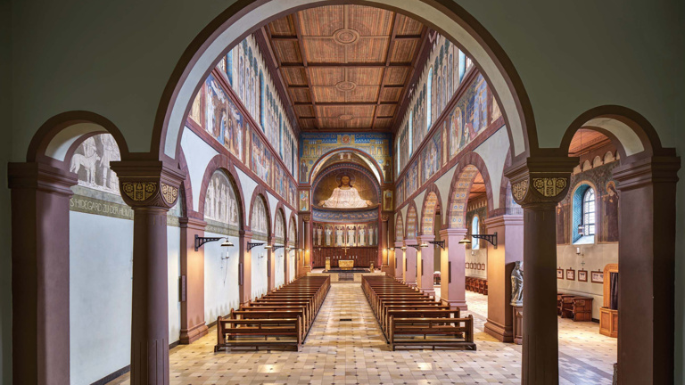 Sanierung der Wandmalerei - Abtei St. Hildegard