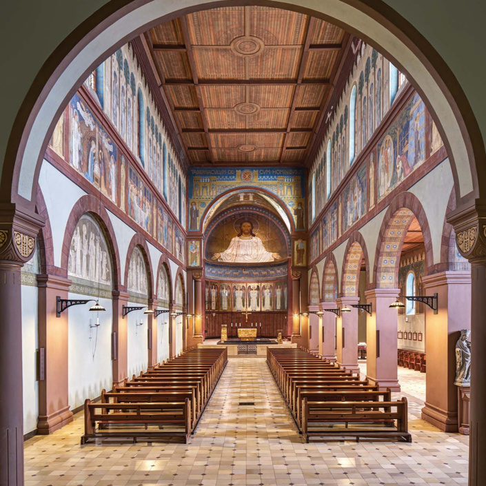Sanierung der Wandmalerei - Abtei St. Hildegard