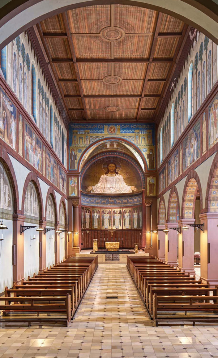 Sanierung der Wandmalerei - Abtei St. Hildegard