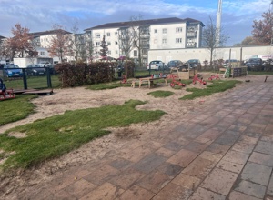 Die Krater müssen weg, ein neuer Garten für unsere Kinder.
