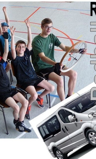 9-Sitzer Bus für den Transport der Radballkids