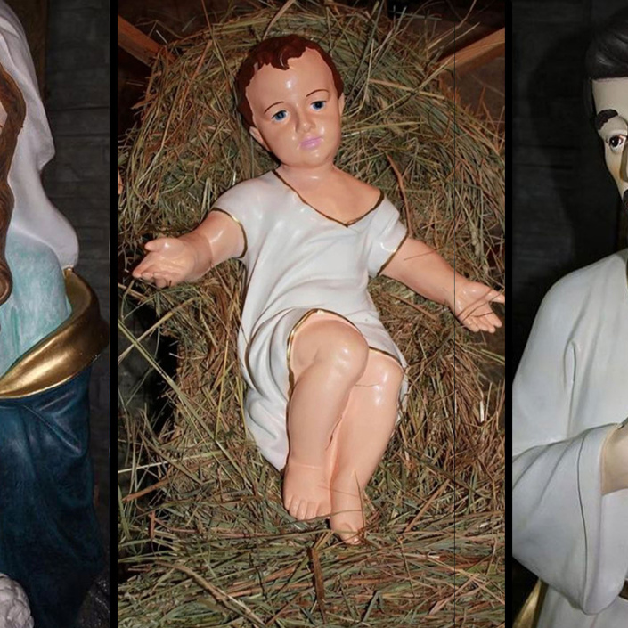 Krippenfiguren für das Weihnachtsdorf Wiblingen