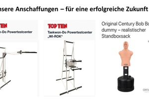 Trainingsequipment für Taekwon-Do/Kickbox Abteilung