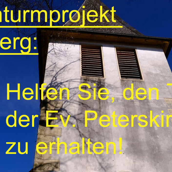 Turmanstrich Evangelische Peterskirche Gaiberg