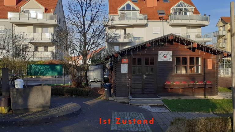 Gewächshaus mit Zisterne