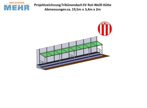 Tribünendach für den SV Rot-Weiß Hütte e.V.
