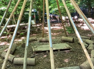 Tipi-Dach für den Waldkindergarten