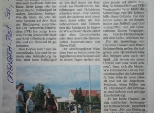 Einbindung  Lebenshilfe beim Fußballgolf