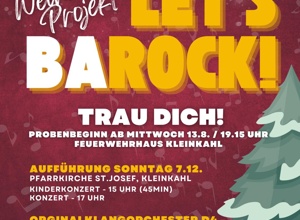 ."Let's BaRock !" Adventskonzert am 7.12.2025 in Kleinkahl