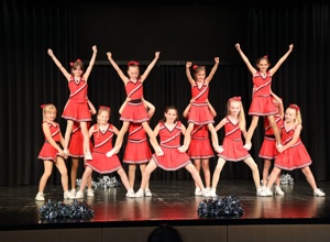 Trainingskleidung für die Cheerleader-Mädels