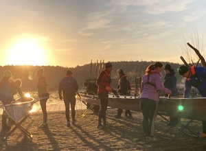 Dreier-Ruderboot für Collegia