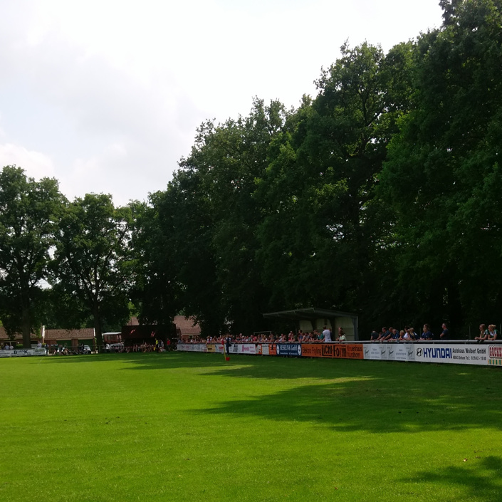 Neuer Fußballplatz mit LED Flutlichtanlage