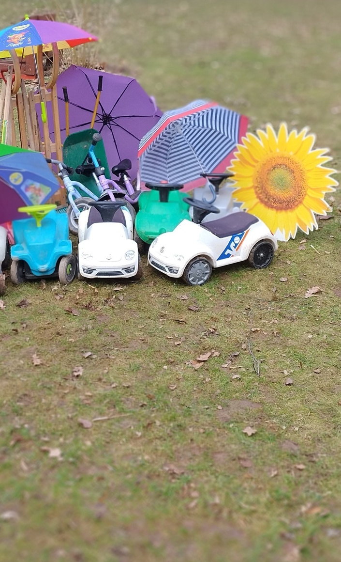 Villa Sonnenblume für Bobby Cars, Laufräder und Co.