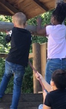 Verschönerung des Kinderspielhauses