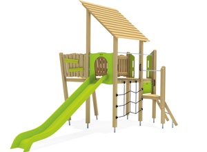 Neuer Spielturm am Sportplatz in Hausen