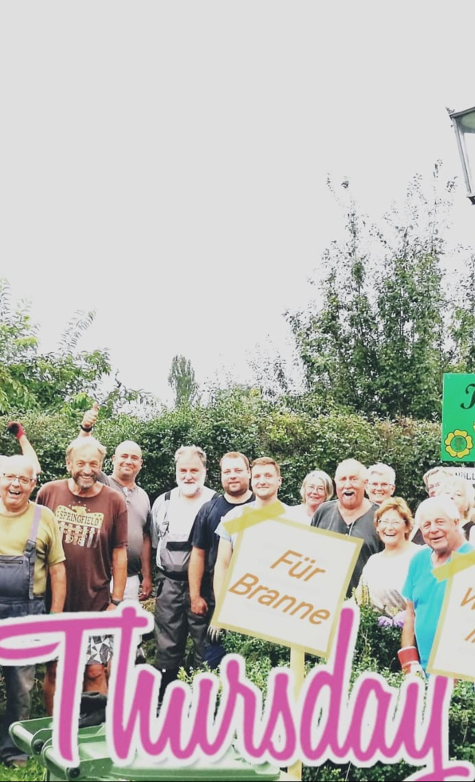 Aufbau Kleingartenverein "Zur Insel" nach Sturm