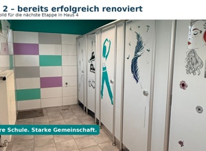 Saubere Schule. Starke Gemeinschaft. – Neue Toiletten für Haus 4