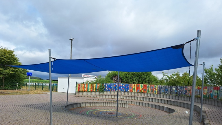 Sonnensegel für das Grüne Klassenzimmer