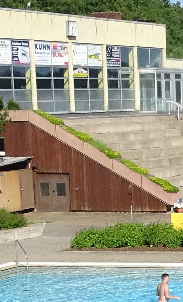 Dachkonstruktion für PV-Anlage im Waldbad