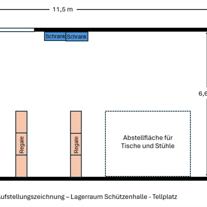 Lagerraum für Handball-Pfingstturnier