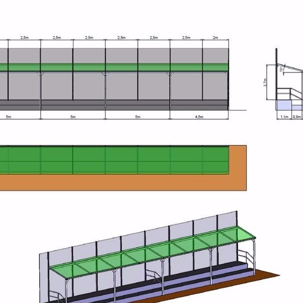 Tribünendach für den SV Rot-Weiß Hütte e.V.