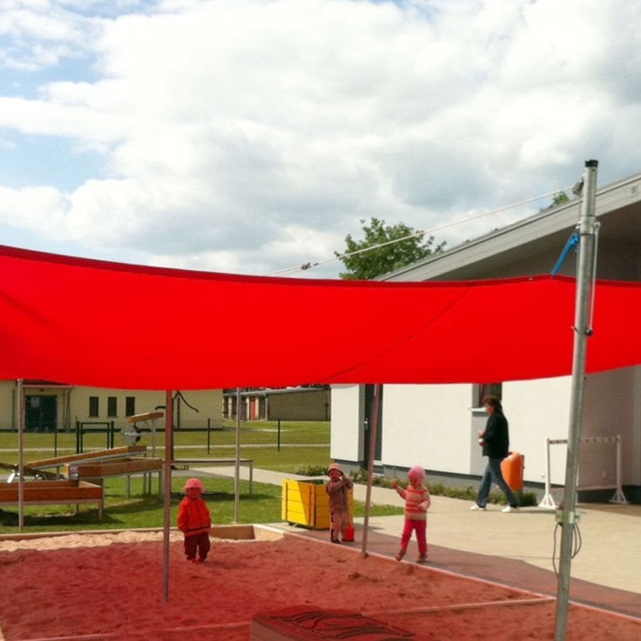 Beschattung Matschanlage Kindergarten Sommersell