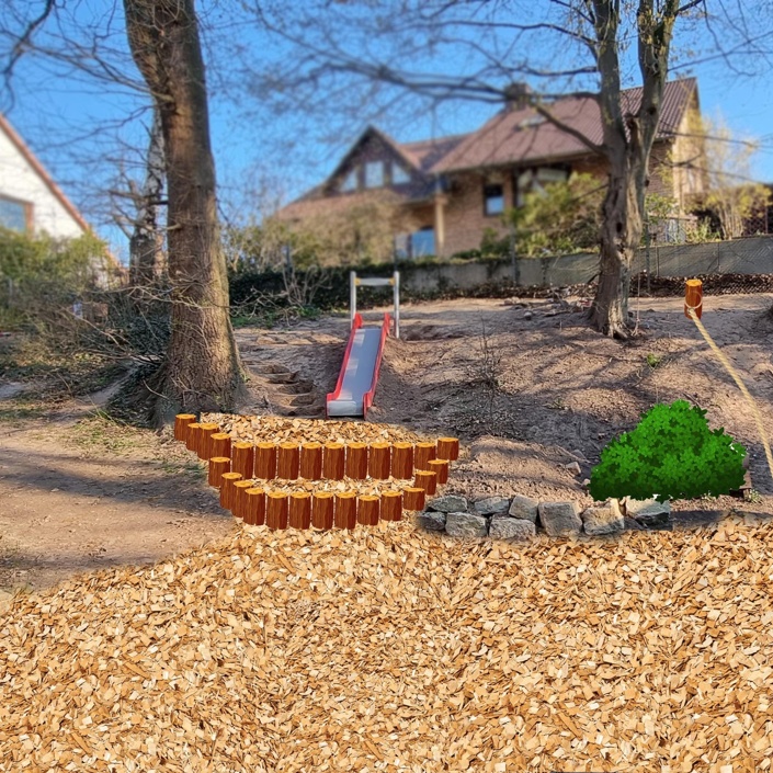 Volksbank: Rutsch- und Kletterhang Waldorfkindergarten Hameln