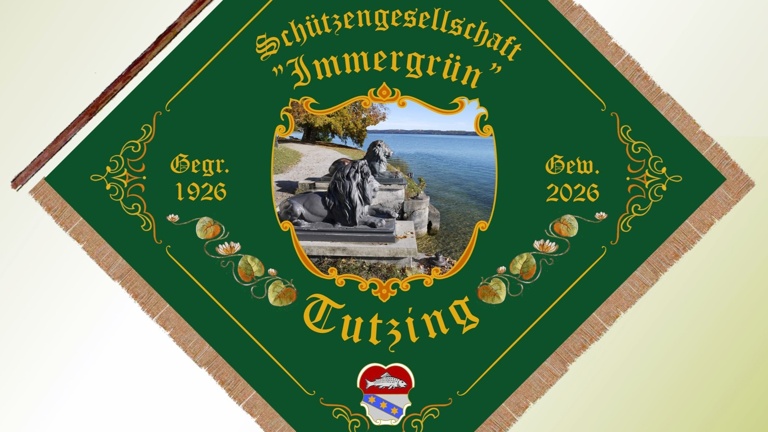 Neue Vereinsfahne zum 100-jährigen Vereinsjubiläum der SG Immergrün