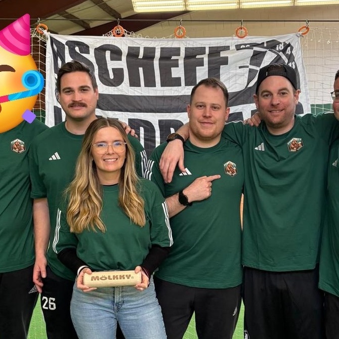 Aufbau TSV Mainaschaff Mölkkygruppe "Oscheff Beavers"