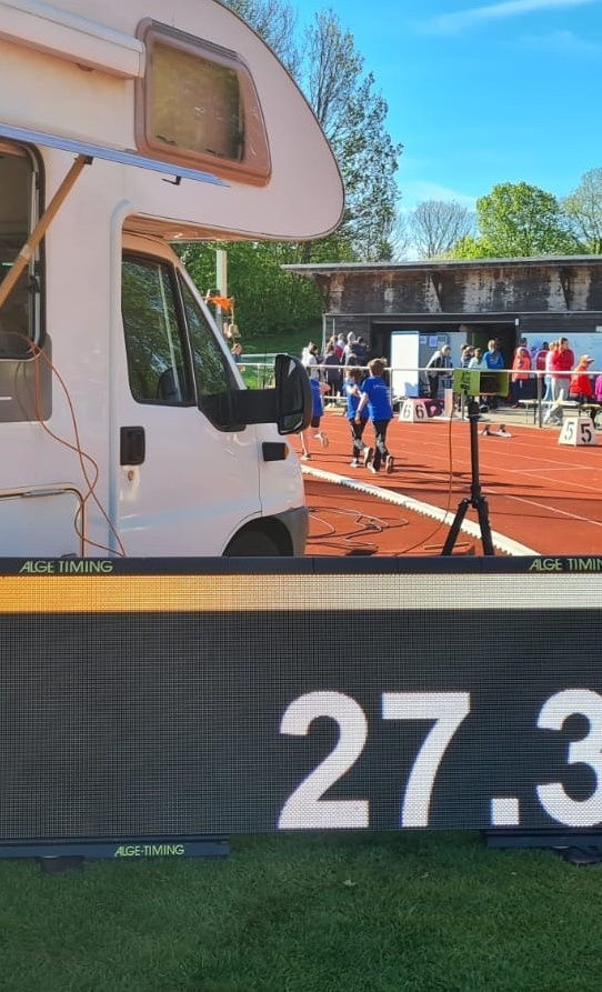 Zeitmessanlage für die Leichtathletik im Regierungsbezirk Schwaben