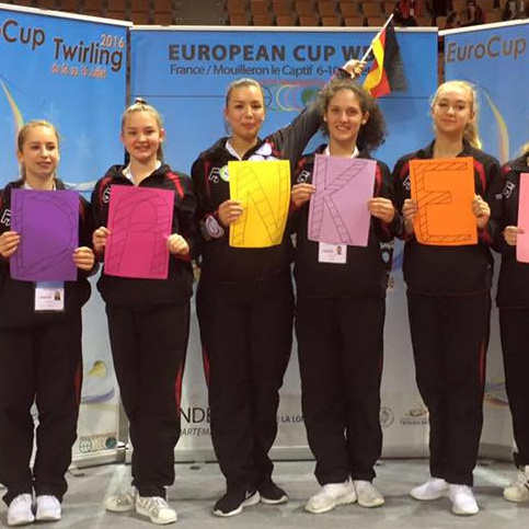 Sportlerunterstützung Twirling TV 1886 Langenselbold - Europacup 2018