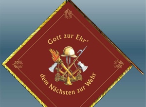 Nach 150 Jahren die erste Vereinsfahne für die FFW Altentrüdingen