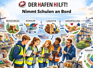 DER HAFEN HILFT! nimmt Schulen an Bord