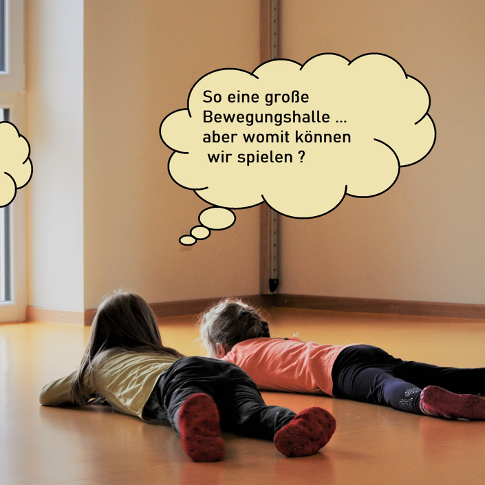 Spielgeräte für die neue Bewegungshalle