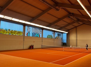 LED-Umstellung unserer Tennishalle