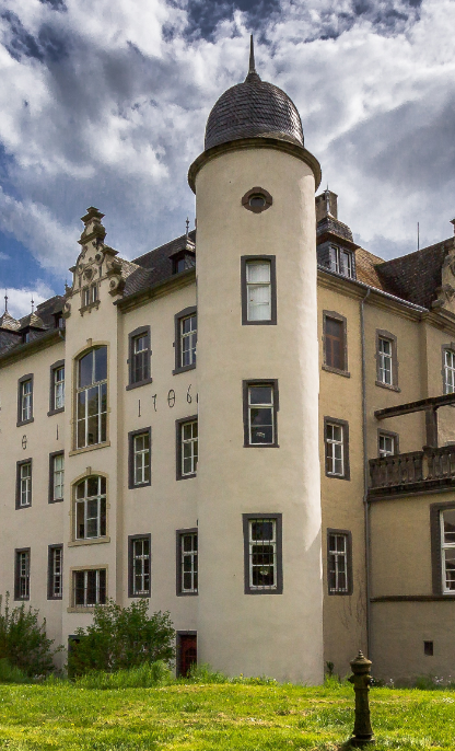 Die Dächer von Burg Namedy
