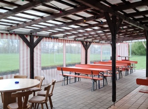 Erneuerung der Terrassenüberdachung des SV  Sportheims