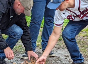 Aufbau TSV Mainaschaff Mölkkygruppe "Oscheff Beavers"