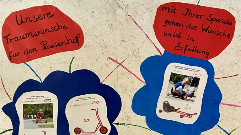 Fahrzeug-Spaß im Pausenhof der Grundschule Königsbrunn-Süd