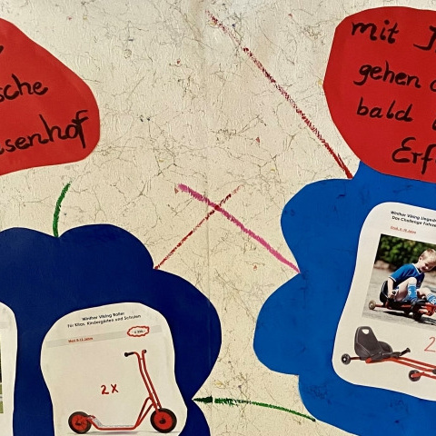 Fahrzeug-Spaß im Pausenhof der Grundschule Königsbrunn-Süd